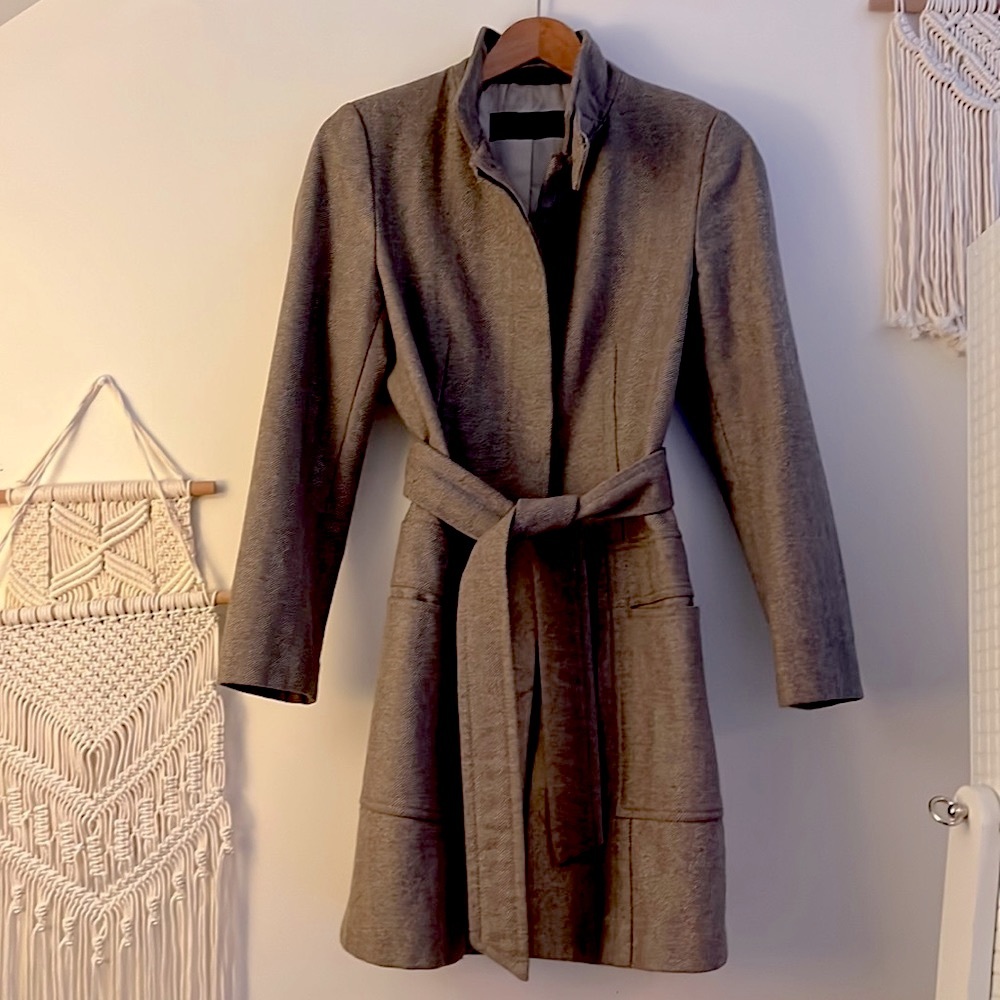 ZARA STAND UP COLLAR COAT 🧥 - Picture 1 of 5